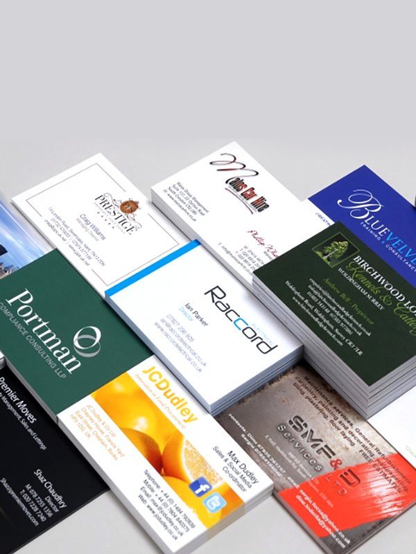 Business Cards & Stationery example from Lashco’s service catalogue