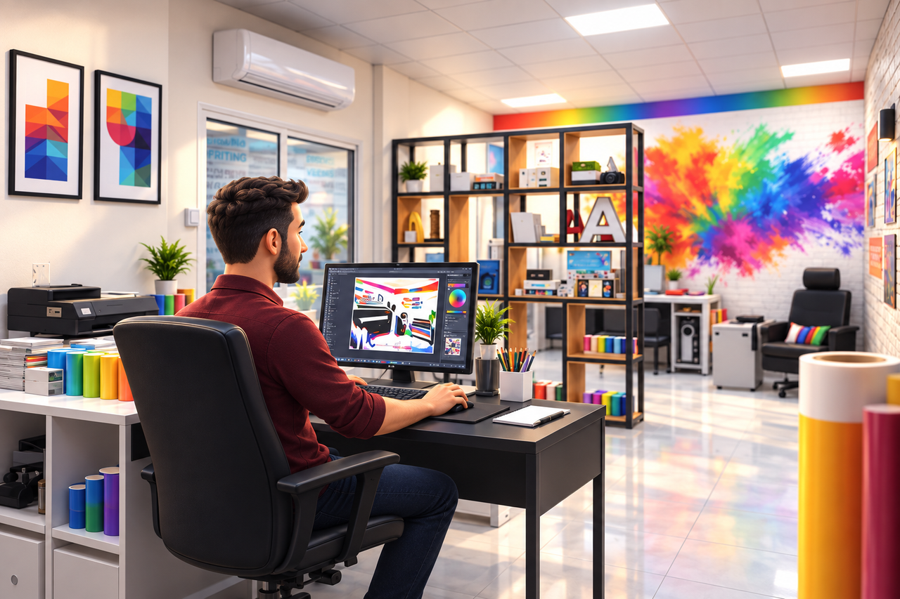 Graphic designer — animated illustration